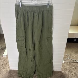 100 percent linen cargo pants size large